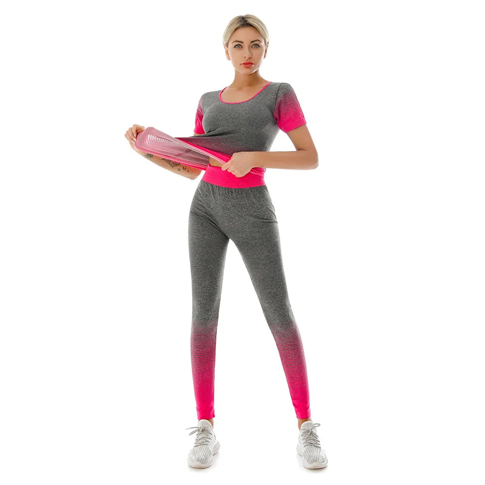 2 Piece Yoga Set - Gradual Changing Sports Bra & Leggings