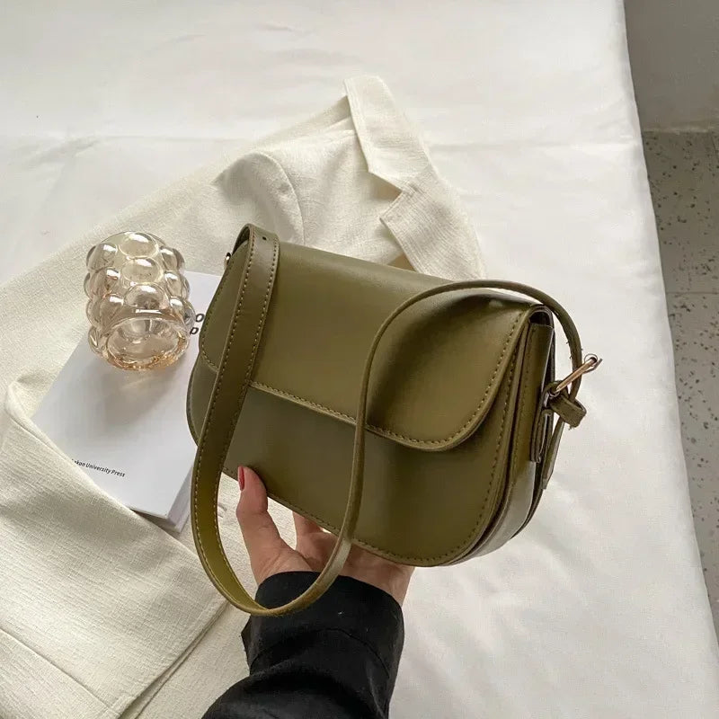Advanced Texture Retro Small Saddle Bag Women 2025 New Popular All-Match Messenger Bag Fashion Underarm Bags Square Sling Bag