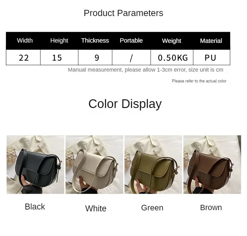 Advanced Texture Retro Small Saddle Bag Women 2025 New Popular All-Match Messenger Bag Fashion Underarm Bags Square Sling Bag