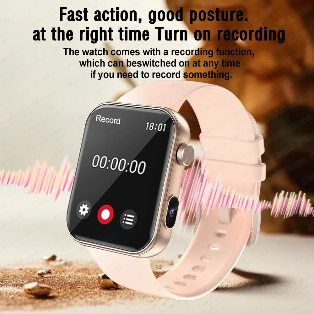 2025 Smart Watch Camera - Health Monitor Fitness Waterproof Bluetooth