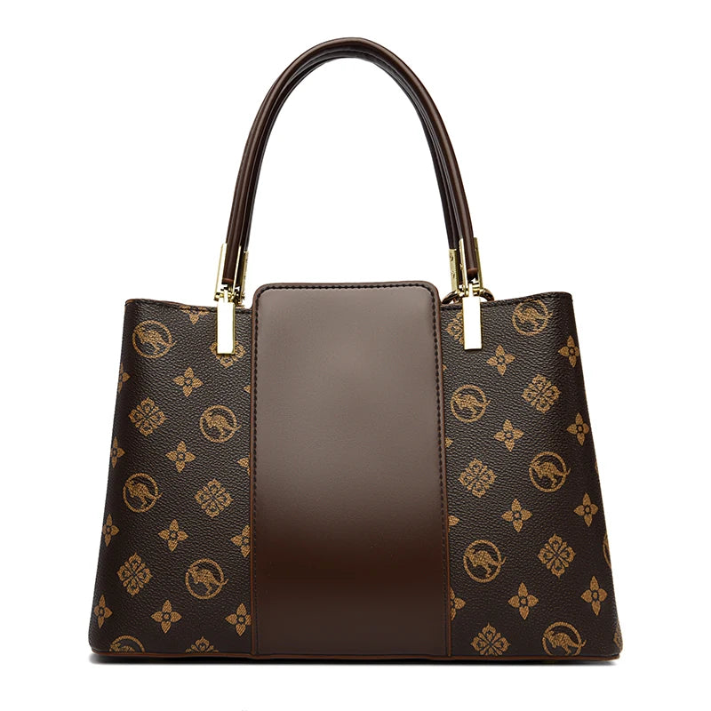 Luxury Print Leather Handbag - Large Capacity Crossbody Shoulder Bag
