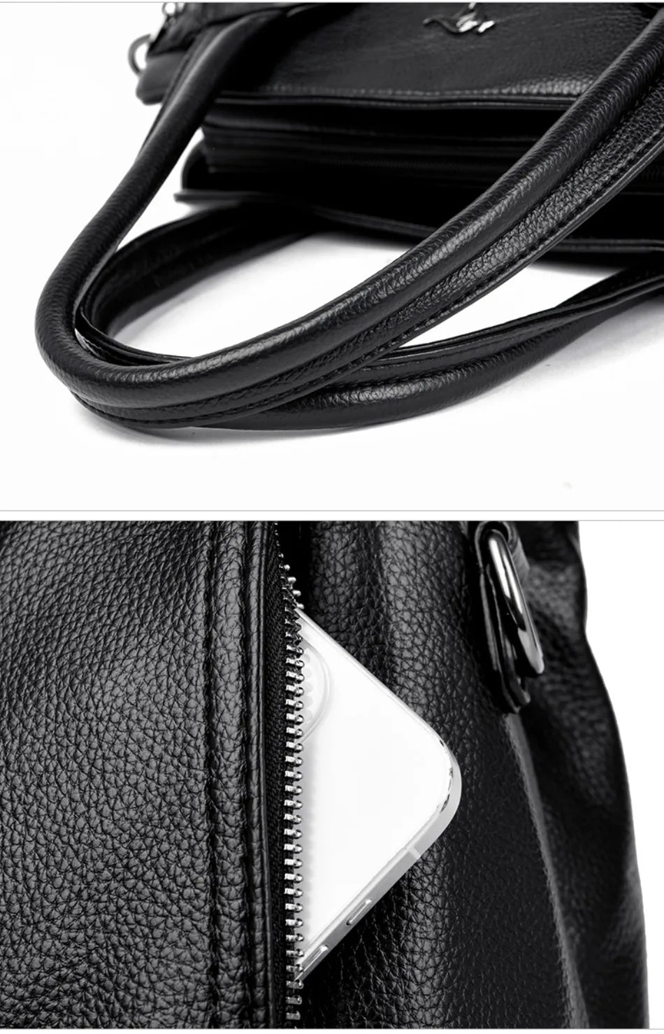 Luxury Soft Leather Handbag - Designer Crossbody Tote Bag 2024
