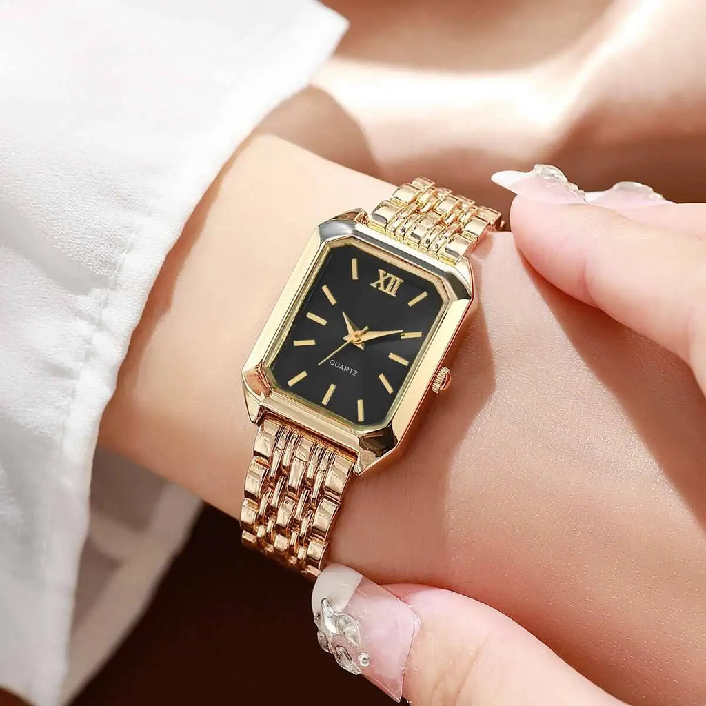 Fashion Rectangle Quartz Watch - Luxury Analog Wristwatch Gift