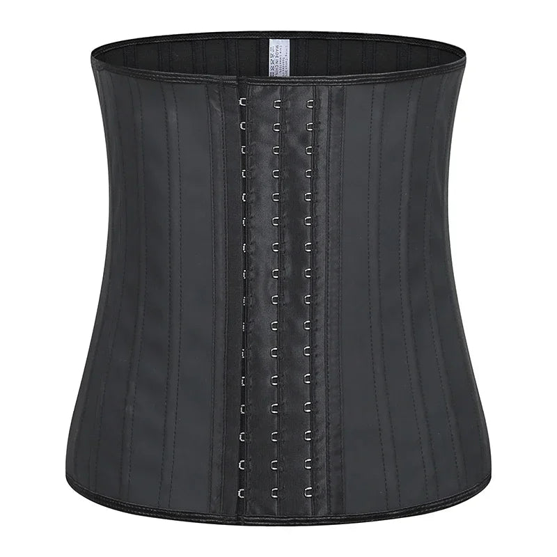 25 Bones Corset Waist Trainer - Latex Body Shapewear Belt