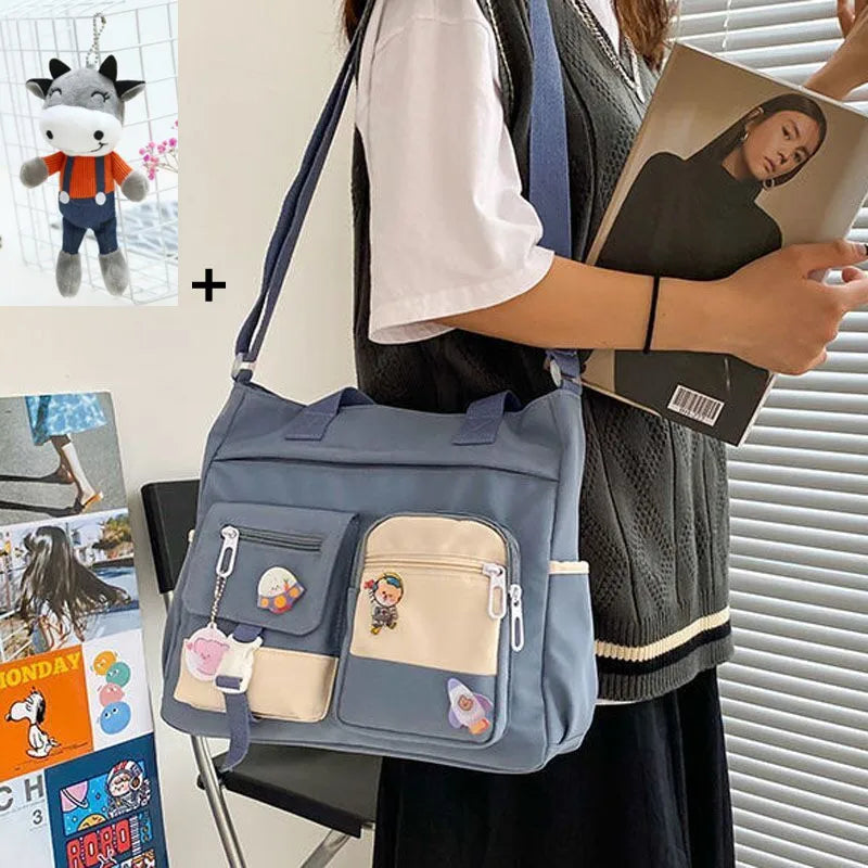 Waterproof Canvas Women Handbags Shoulder Bags Nylon Ladies Tote Messenger Bag Oxford Handbag Crossbody Bags for Girls Satchels