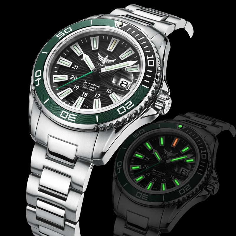 Yelang V1214 Solar Watch - Japan Eco-Drive Sapphire 100M Waterproof