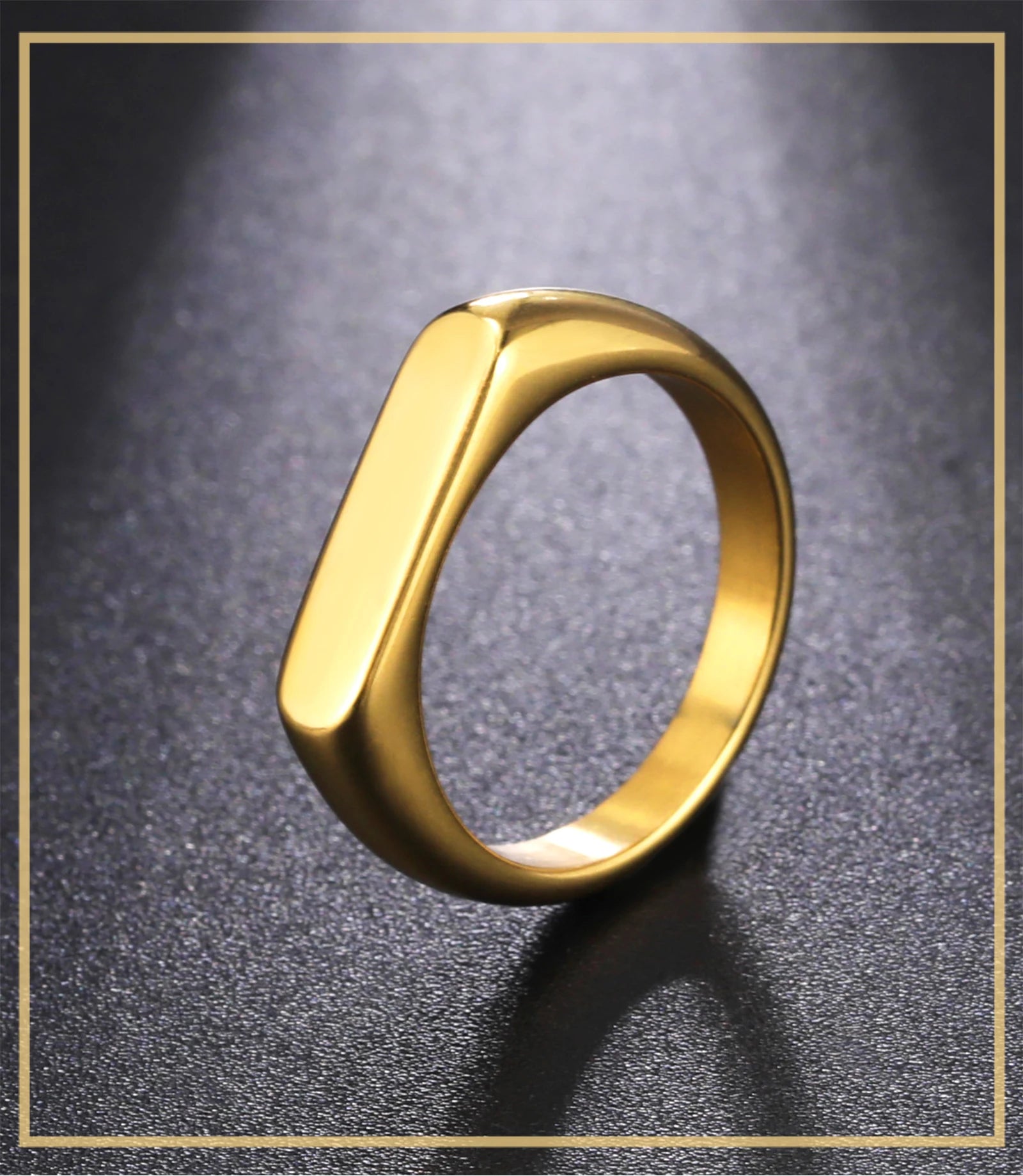 Skyrim Stainless Steel Signet Rings for Men Women Minimalist 5MM Wide Finger Rings 2025 Trend Wedding Couple Jewelry Gift Hot