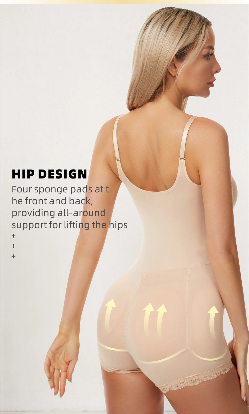 Women Padded Bodysuit - Butt Lifter Waist Trainer Body Shaper