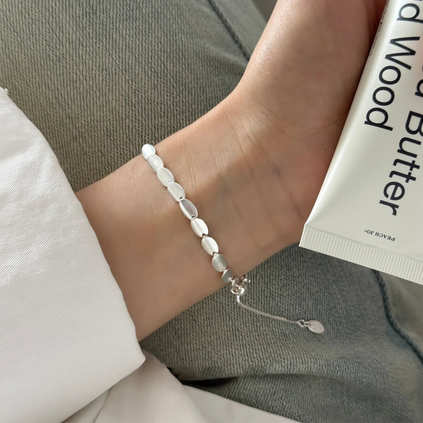 925 Sterling Silver Bracelet Geometric Cube Circle Punk Asymmetric Beaded For Woman Girl Fashion Jewelry Gift Dropship Wholesale