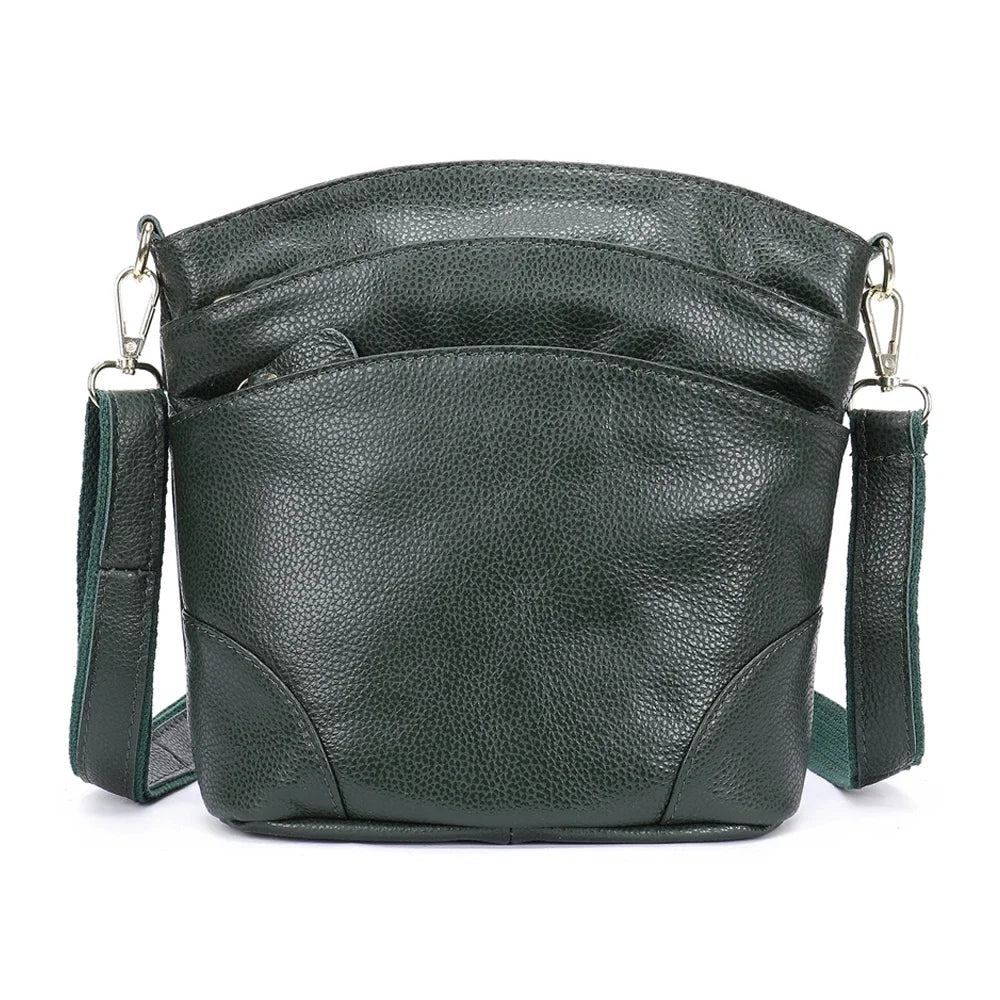 Genuine Leather Women Messenger Bags Cow Leather Crossbody Shoulder Bag Small Female Handbags Capacity Phone Bag for Girls