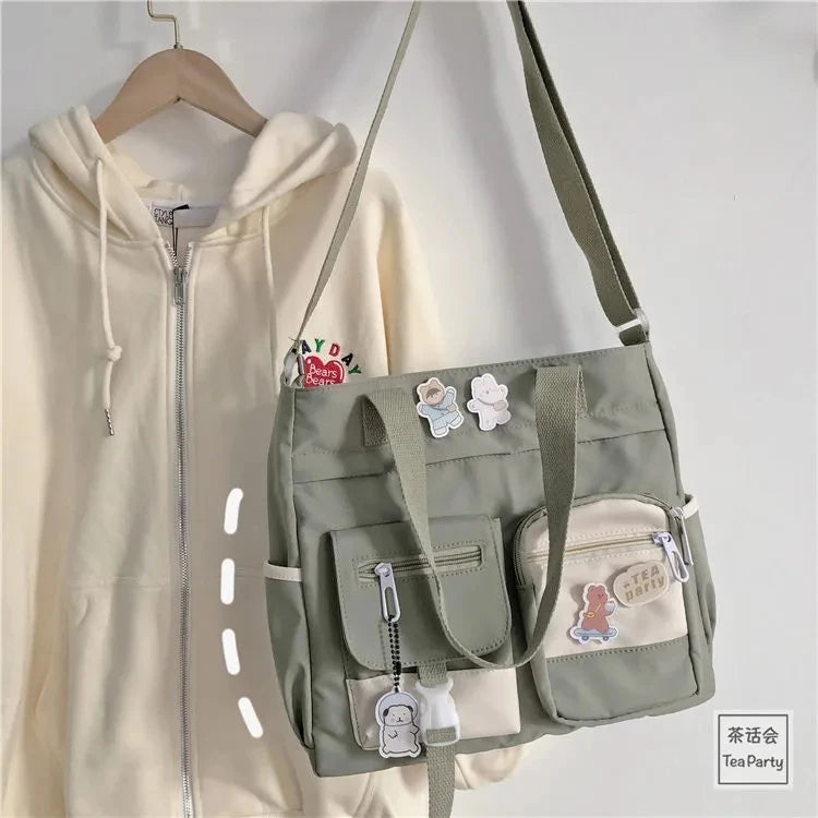 Waterproof Canvas Women Handbags Shoulder Bags Nylon Ladies Tote Messenger Bag Oxford Handbag Crossbody Bags for Girls Satchels