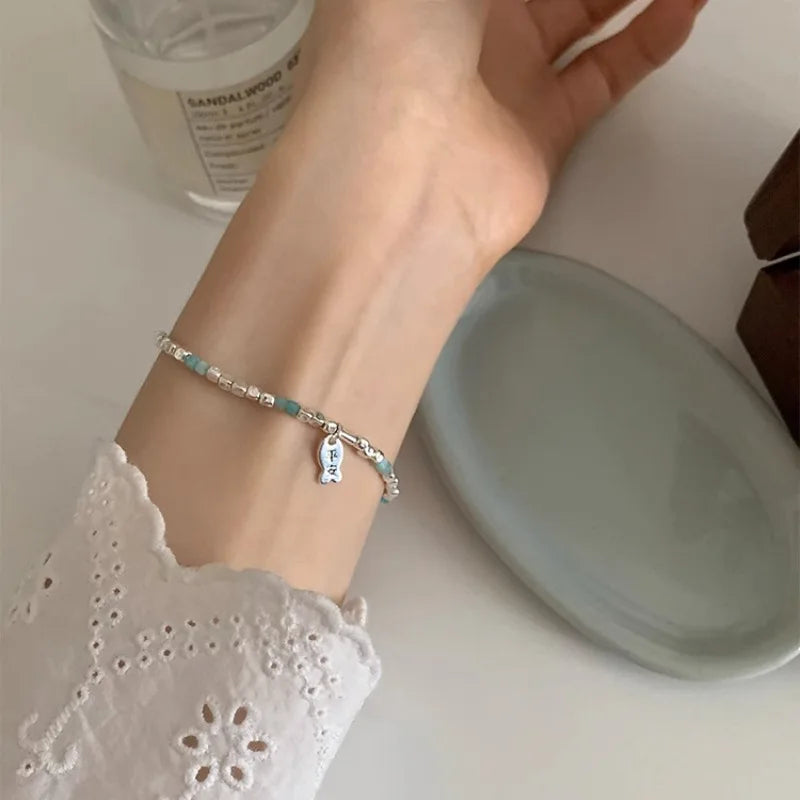 VENTFILLE 925 Sterling Silver Double Layer Pearl Bracelet for Women Girl Design Bead Korean Jewelry Dropshipping