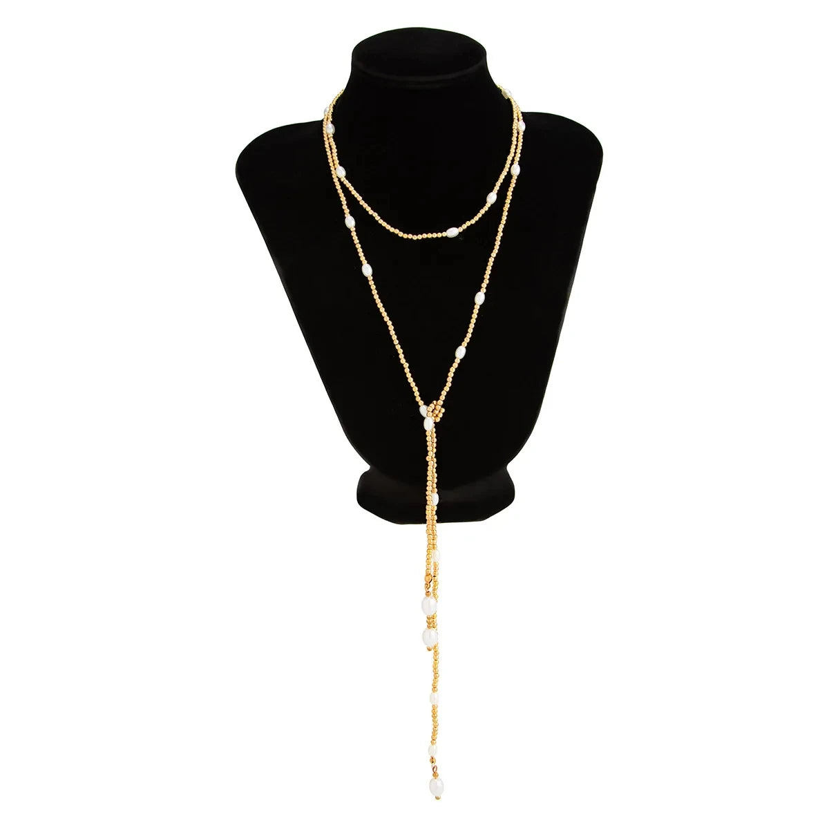 FTCY Bohemian Handmade Beads Long Necklace for Women Baroque Pearl Pendant Necklace Hiphop Daily Ladies Sweater Chain Jewelry
