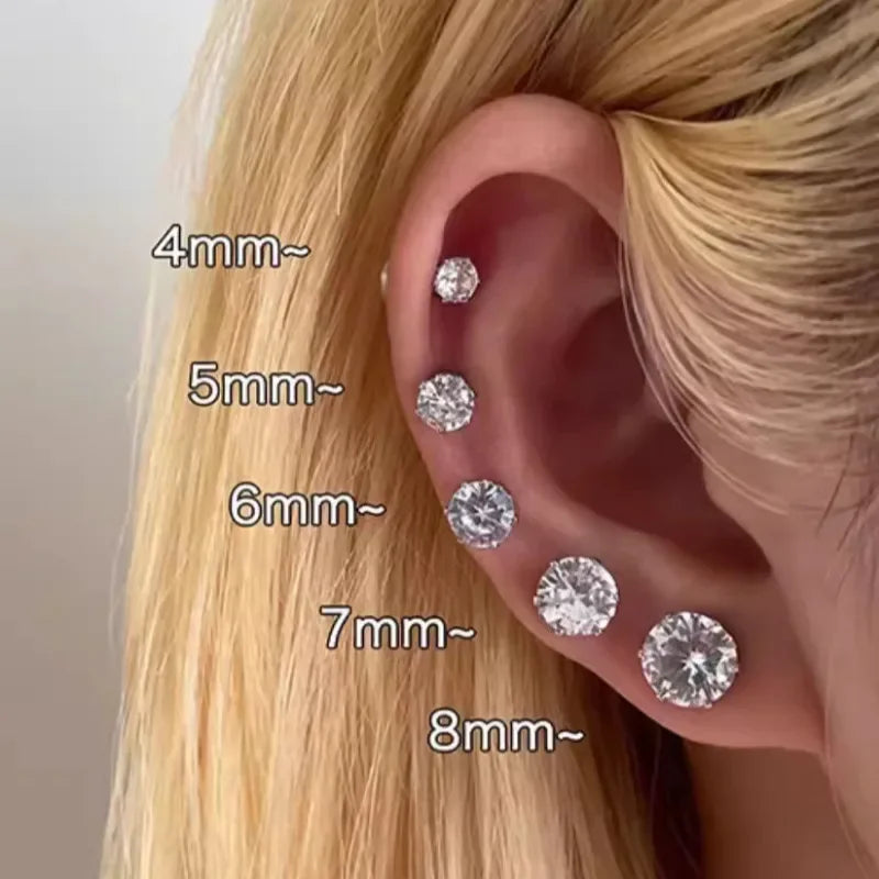 1-3pcs Magnetic Ear Clips Stud Earrings Non Piercing Strong Magnet Fake Piercing Women Men Jewelry Clip Earrings for Kids Girls