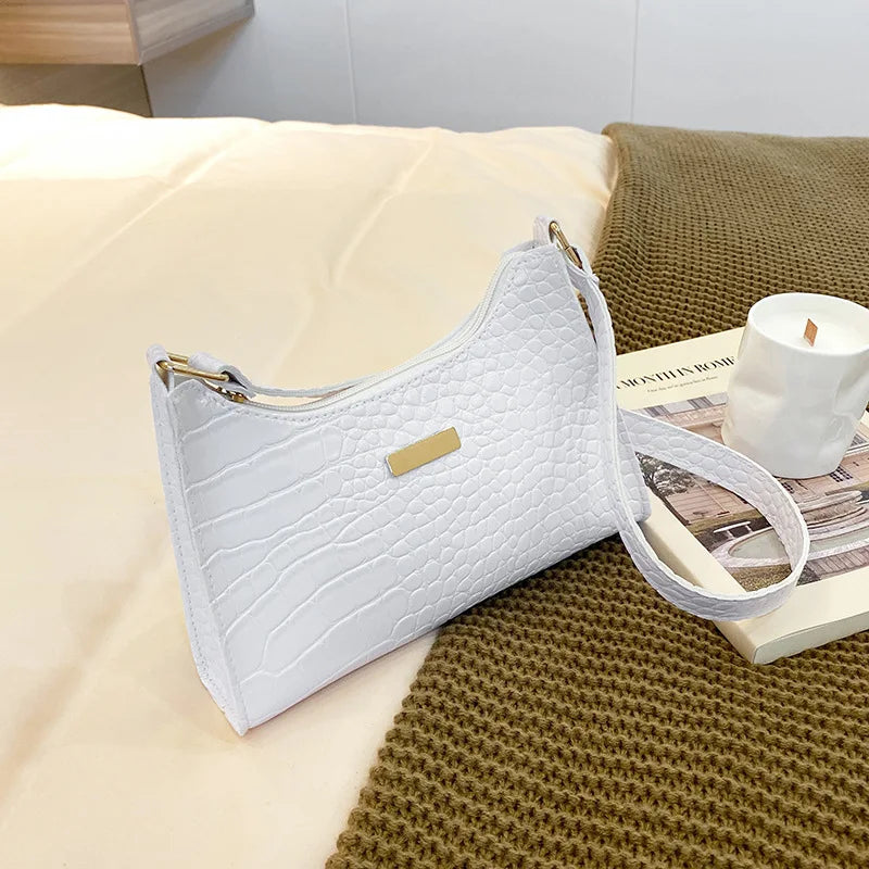 Fashion Shoulder Bag Crocodile Pattern Underarm Bag for Women Exquisite Crossbody Tote Purse Luxury Brand Handbags Shopping Bags