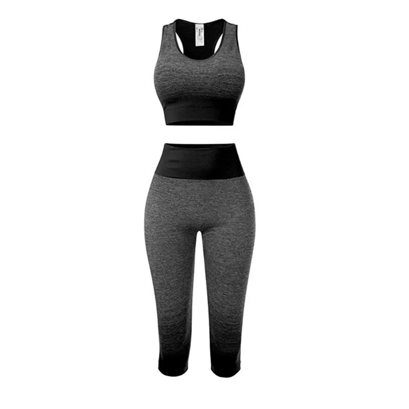 2 Piece Yoga Set - Gradual Changing Sports Bra & Leggings