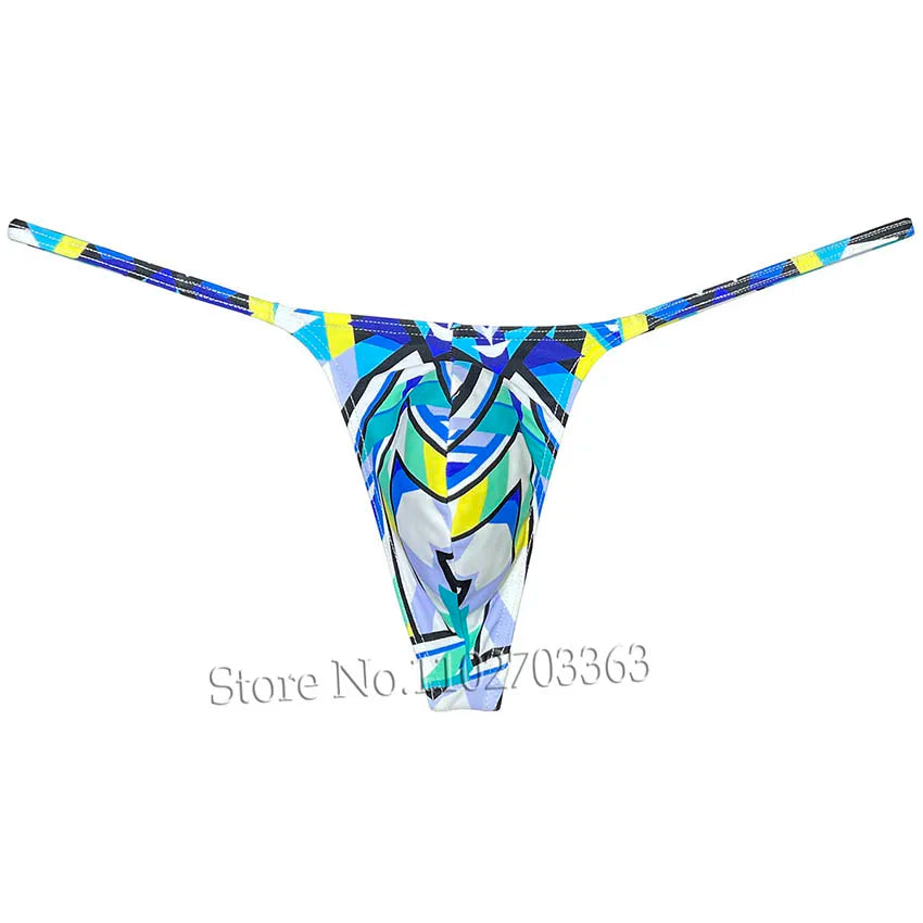 Men's Swim Thongs Micro G-string Enhance Big Pouch Underwear Male T-back Bikini Low Rise Strap Briefs Beach Quick-dry Underpants