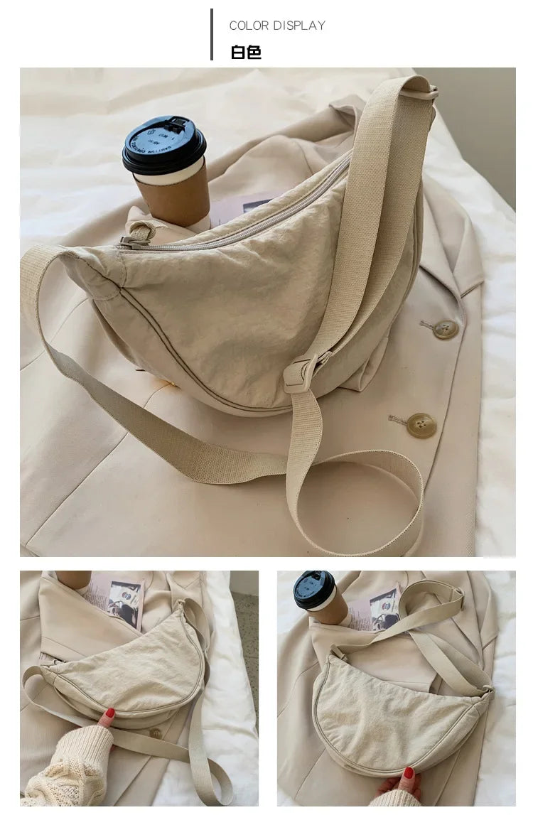 Casual Nylon Crossbody Bag for Women Designer Shoulder Bags Large Capacity Tote Lady Travel Shopper Bag Female Purses 2024