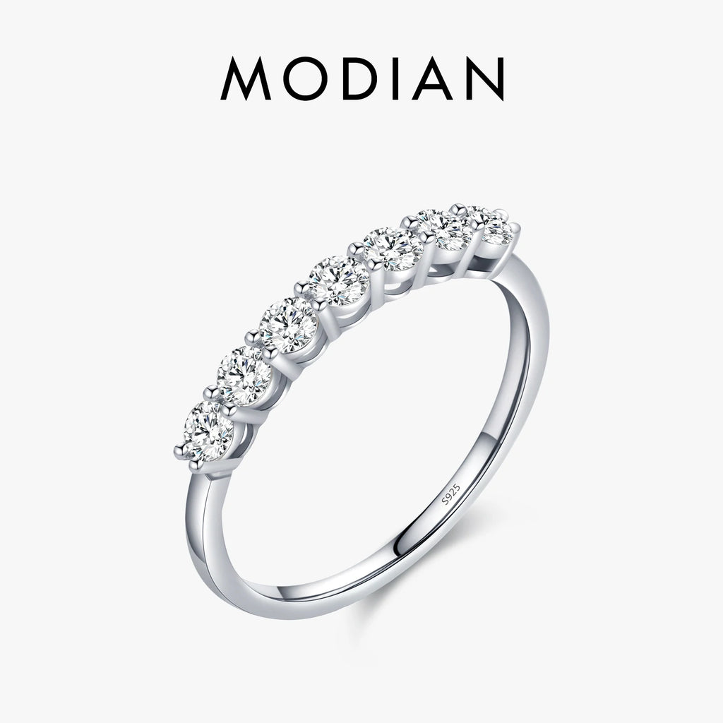925 Sterling Silver 5A Zirconia Ring - Luxury Wedding Band Women