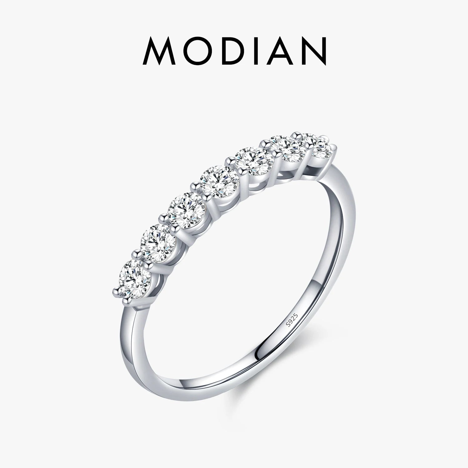925 Sterling Silver 5A Zirconia Ring - Luxury Wedding Band Women
