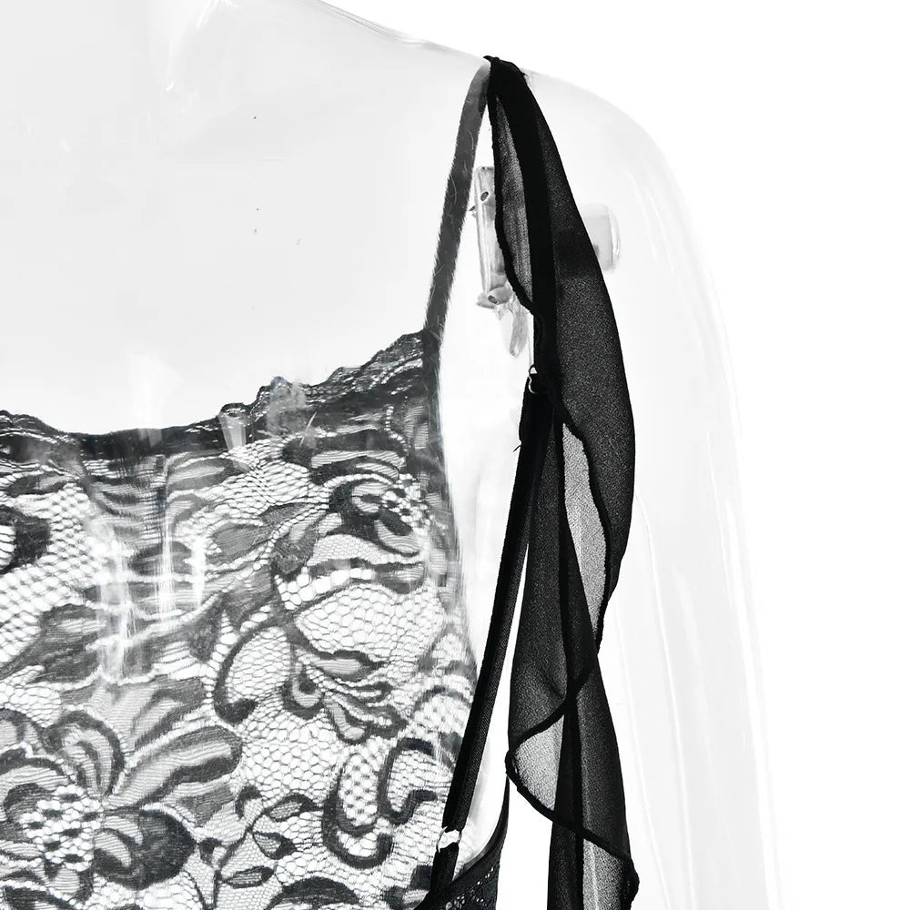 Articat Sexy Sleeveless Lace Patchwork Print Women Backless Party Evening Dress 2024 New Trailing Long Skirt Flowing Vestido