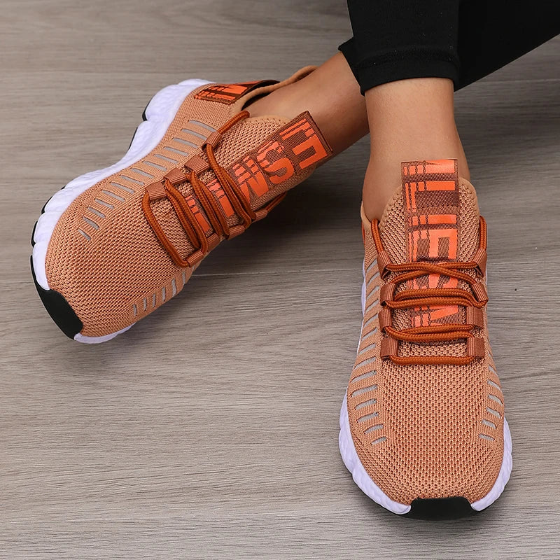 Women's Platform Sports Shoes - Breathable Hiking Walking Sneakers