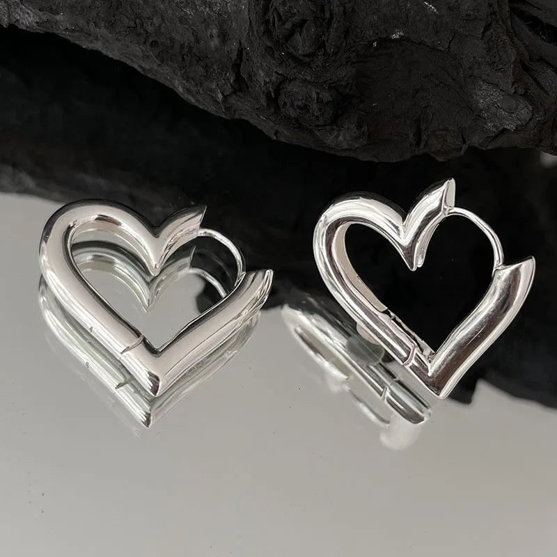 VENTFILLE 925 Sterling Silver CZ Star Moon Asymmetric Hoop Earrings for Women Girls Gold Silver Color Party Jewelry Gifts