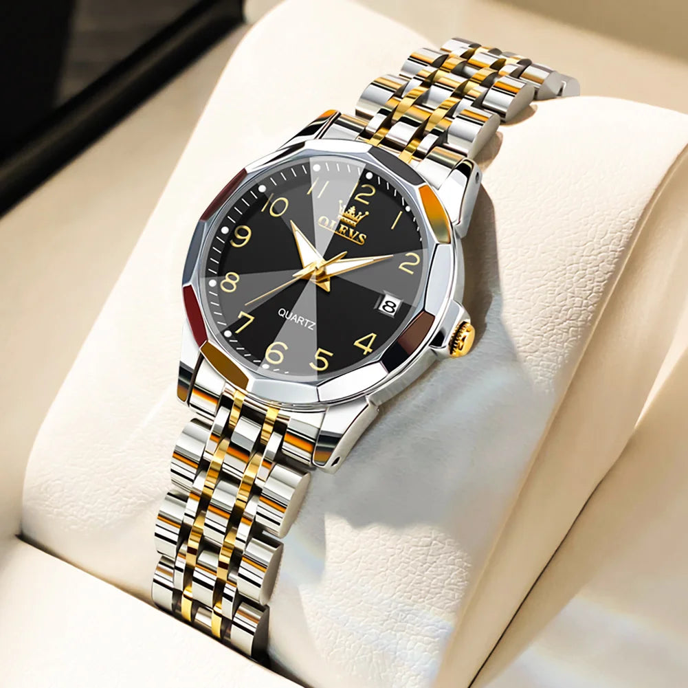 OLEVS Elegant Fashion Women's Watch - Luxury Waterproof Luminous Date