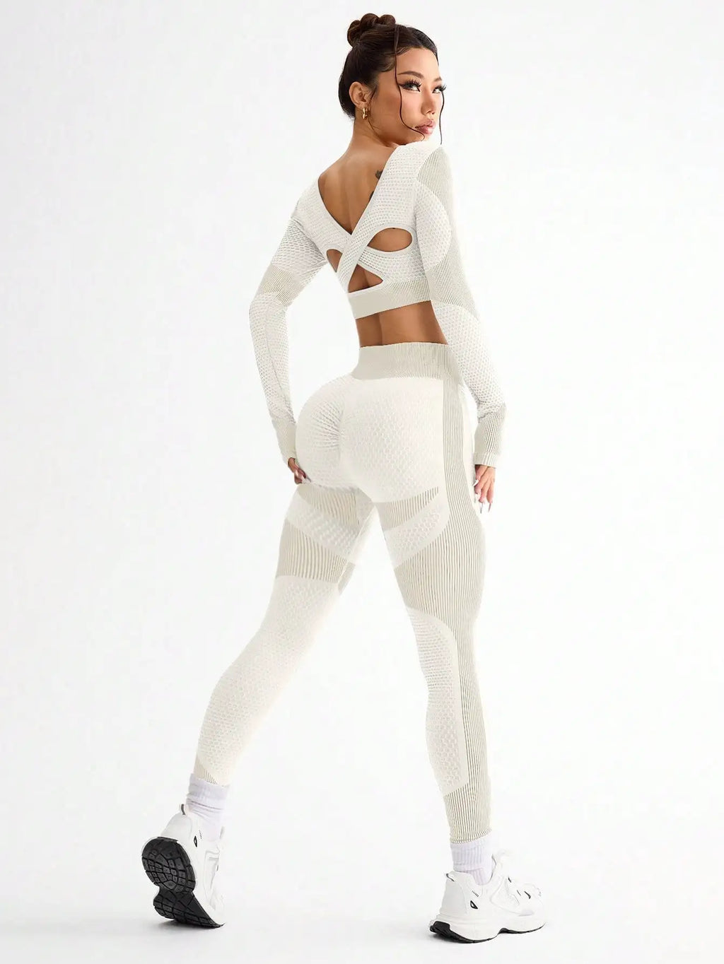 2PCS Sports Yoga Suit - Breathable Seamless Running Fitness Set