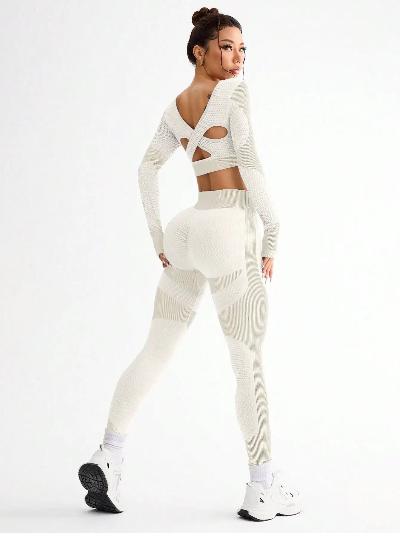 2PCS Sports Yoga Suit - Breathable Seamless Running Fitness Set
