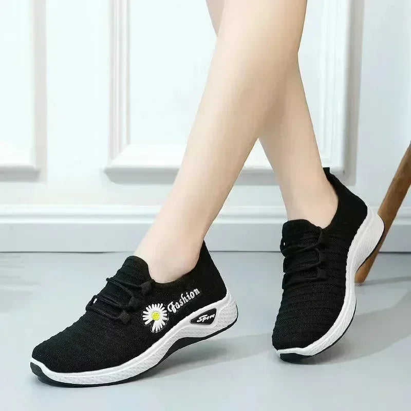 Women's Light Running Sneakers - Breathable Net Casual Shoes
