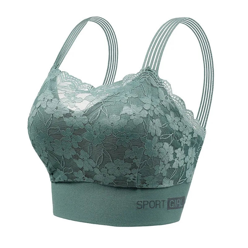 2PCS Women Lace Bras - Wireless Bralette Vest Style Tube Tops