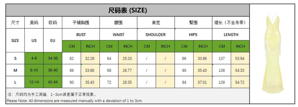 Yellow Sequins Maxi Beach Dress Women Sexy Backless Slim Party Fishtail Dresses Summer Mesh Patchwork Sheer Holiday Dress 2024