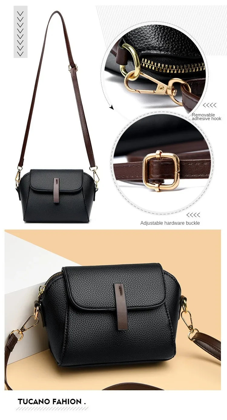 Luxury Designer Solid Color Women's Small Handbag Fashion Shoulder Messenger Bag Ladies Pu Leather Shell Crossbody Bag Bolsas