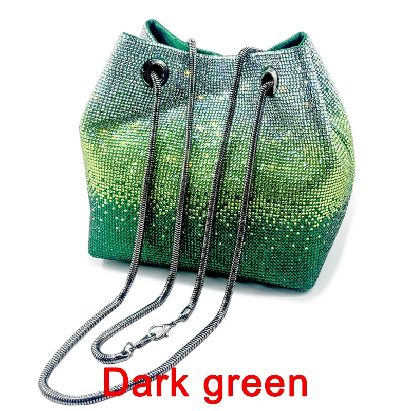 2025 Latest Italian Design Luxury Shiny Wedding Party Ladies Handbag high quality Diamond Tote Evening Bag
