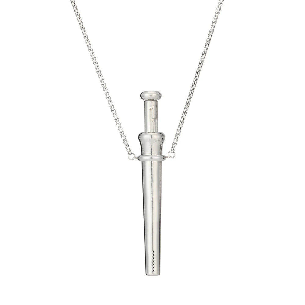 MaiLun 1pc Stress Anxiety Relief Necklace 82.5mm Length Stainless Steel Meditation Necklace Quit Smoking Anxiety Relief Necklace