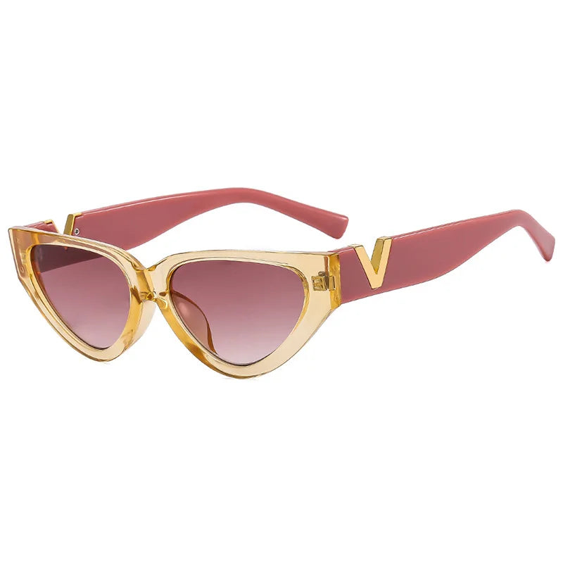 Luxury Vintage Cat Eye Sunglasses - Designer Fashion UV400 Women