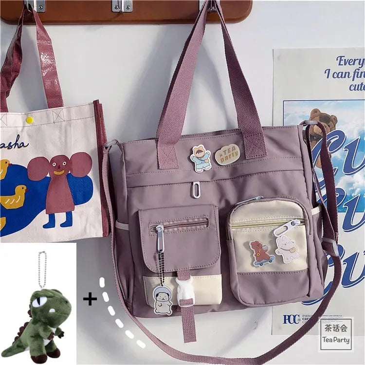 Waterproof Canvas Women Handbags Shoulder Bags Nylon Ladies Tote Messenger Bag Oxford Handbag Crossbody Bags for Girls Satchels
