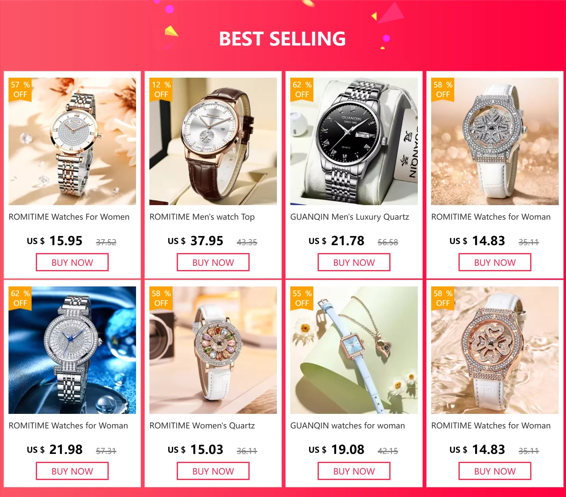 ROMITIME Luxury Diamond Dial Watch - Elegant Waterproof Stainless Steel