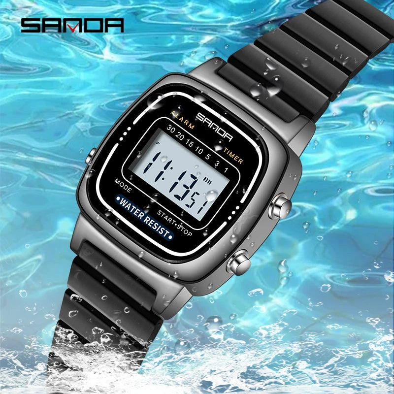 SANDA Golden Quartz Watch - Waterproof Ladies Fashion Wristwatch