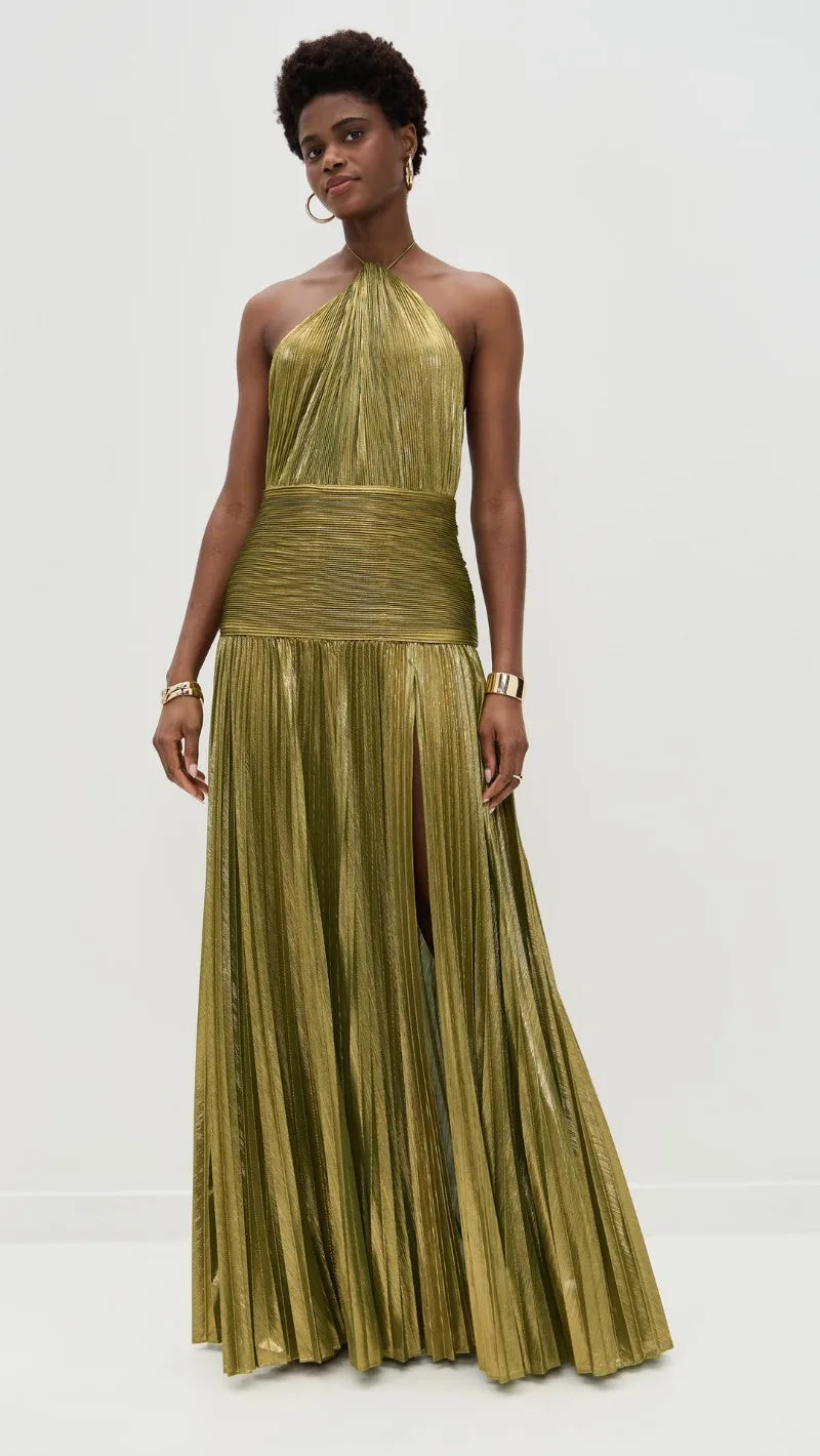 Luxurious Corset Party Dress - Off Shoulder Halter Celebrity Gown