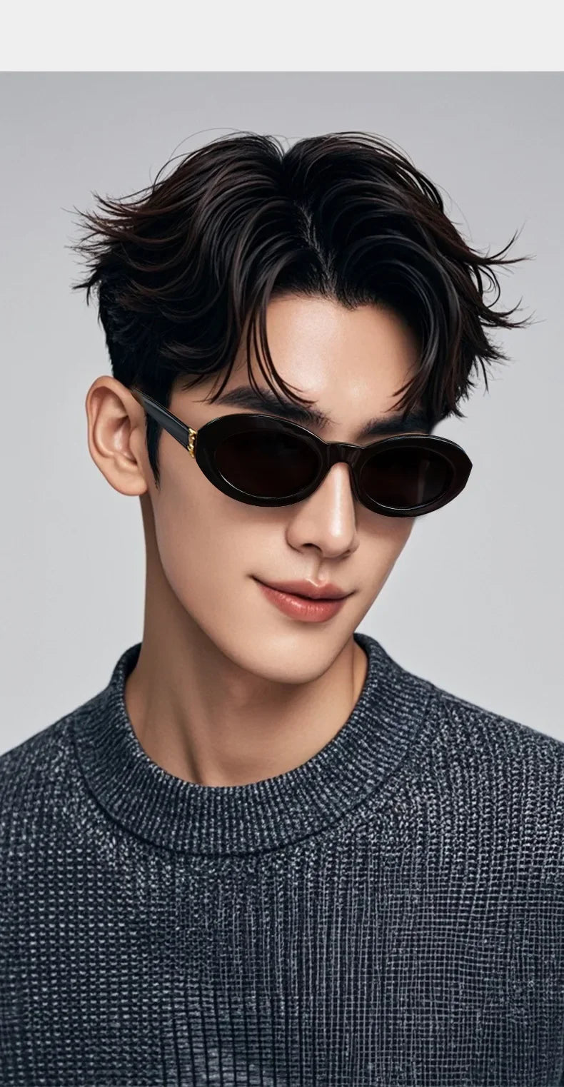 Best-Selling Oval Frame Sunglasses - High-End Vintage UV Protection