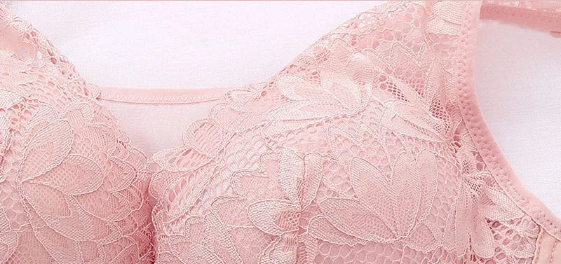 Sexy Push Up Bra - See Through Backless Floral Lace Bralette
