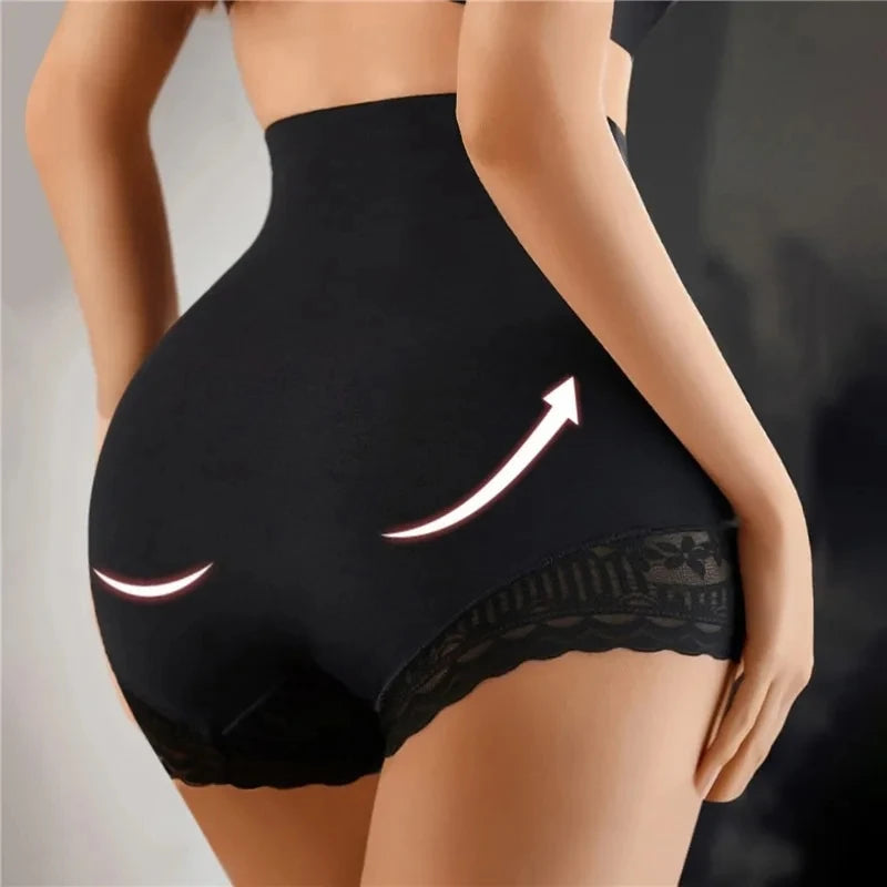 High Waist Control Panties - Seamless Lace Postpartum Shapewear
