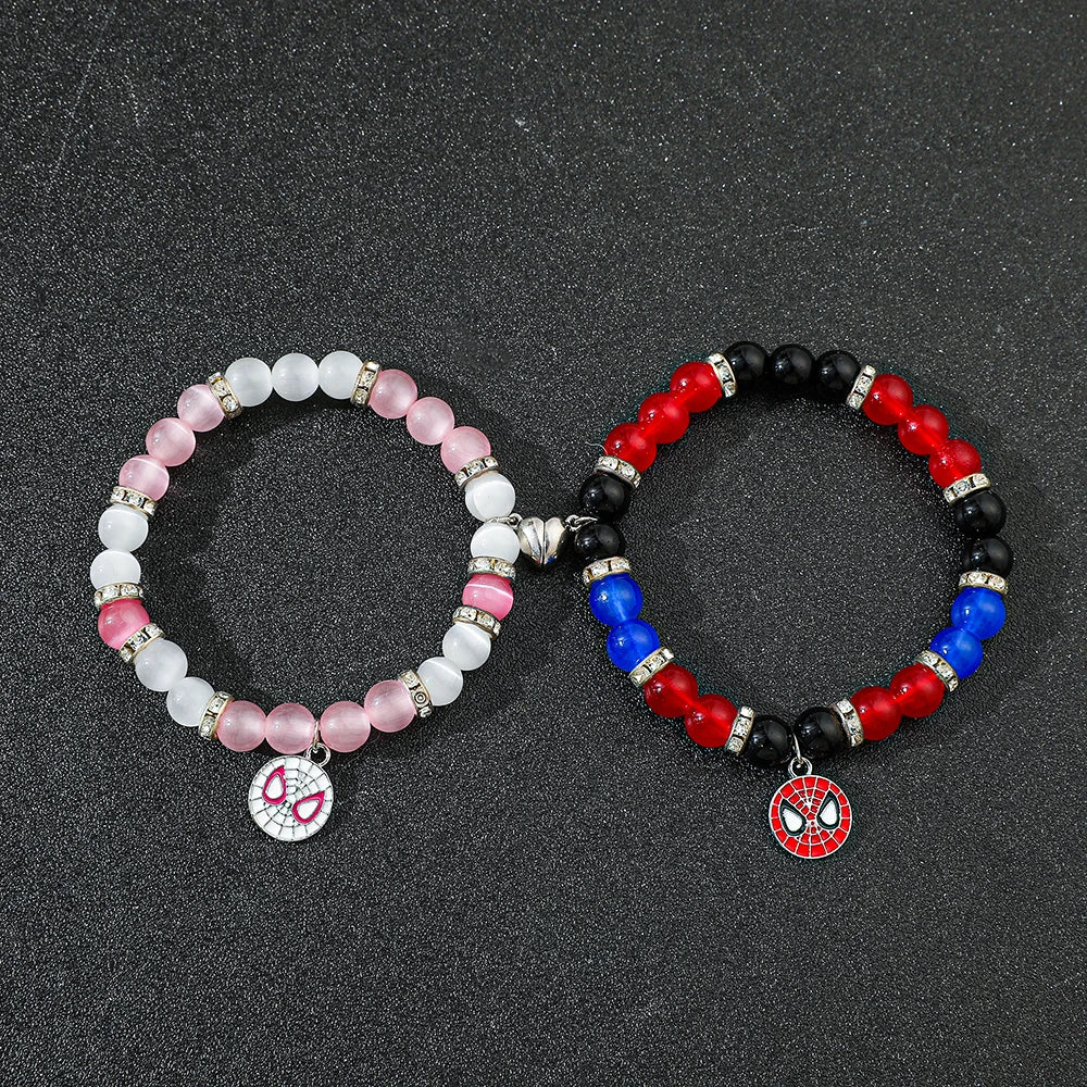 Spiderman Friendship Bracelets, Best Friend Bff, Halloween, Christmas, Matching Rope, Beads Chain, Couples Bracelets, New, 2025