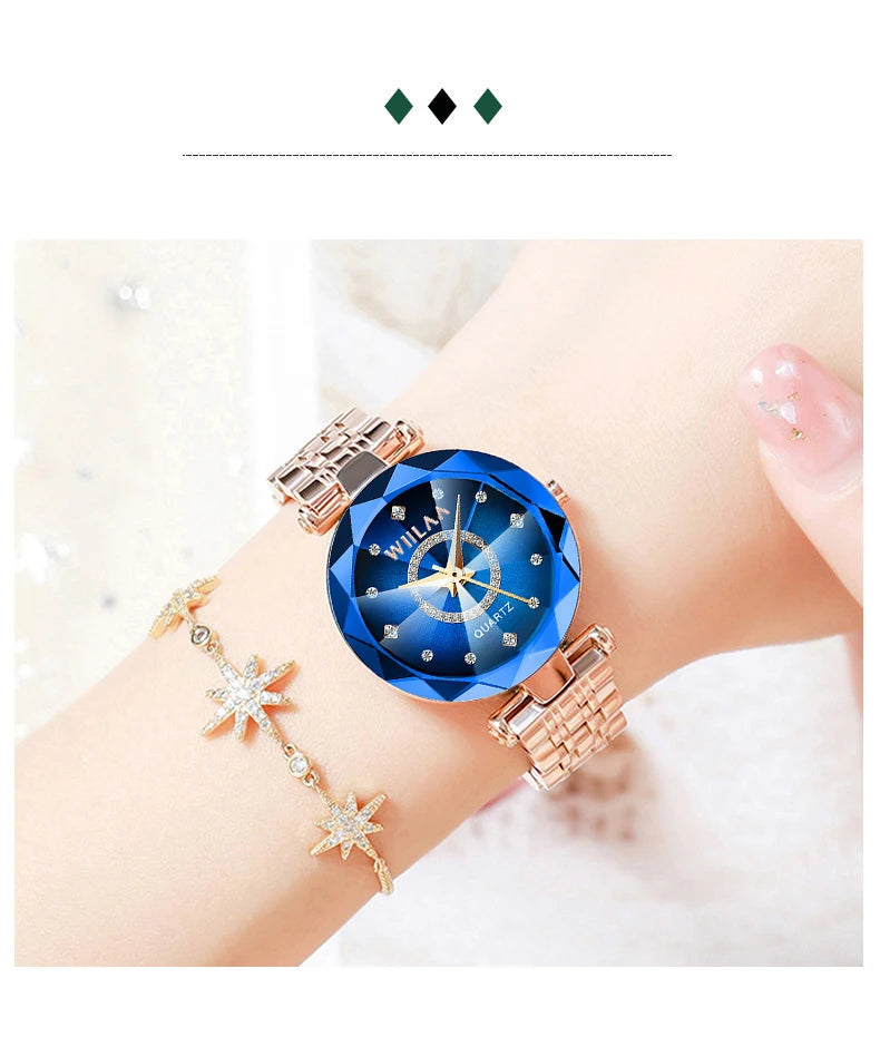 Women Watches 2025 Top Luxury Brand Rhinestone Elegant Ladies Watches Gold Clock Wrist Watches For Women relogio feminino
