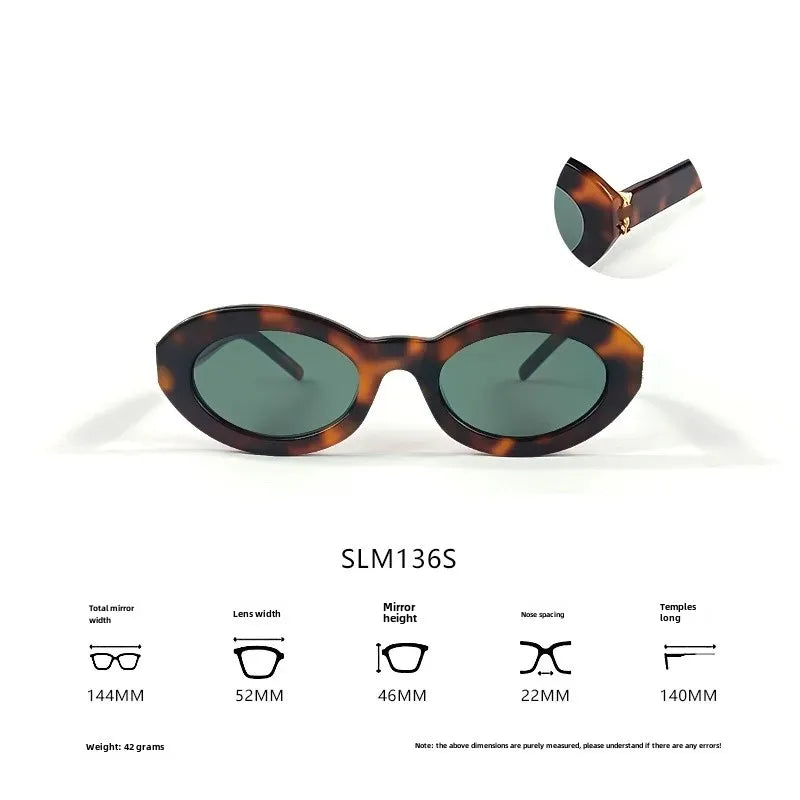 Best-Selling Oval Frame Sunglasses - High-End Vintage UV Protection