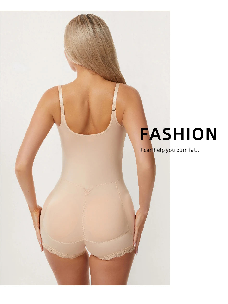 Women Padded Bodysuit - Butt Lifter Waist Trainer Body Shaper