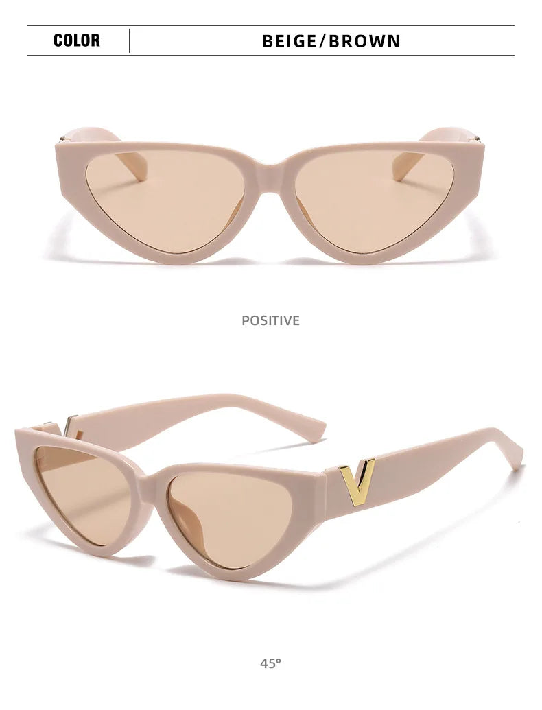 Luxury Glamour Cat Eye Designer Sunglasses - Fashion V Runway UV400