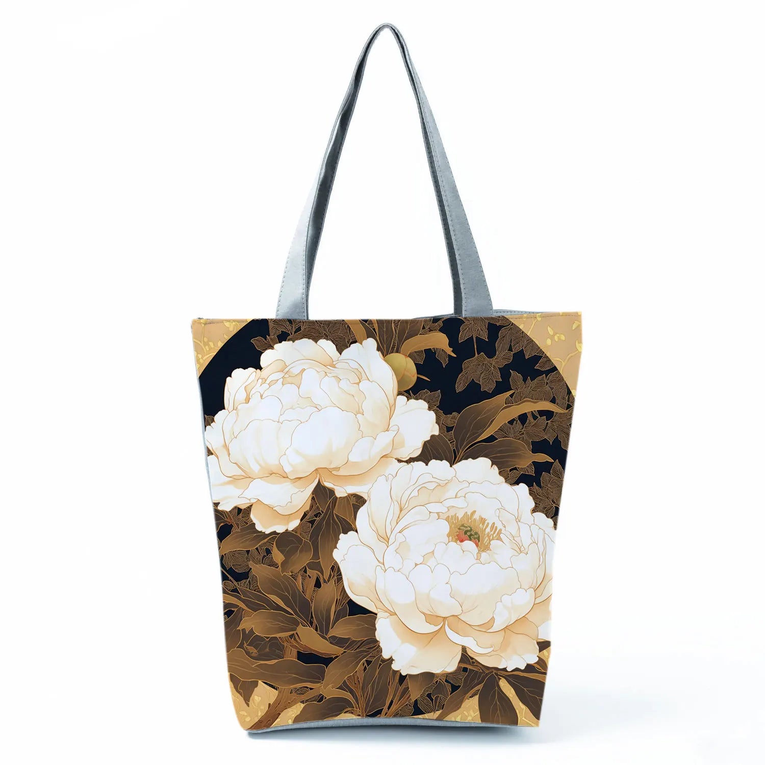 Japan Ukiyoe Print Handbags Groceries Kimono Woman Shopping Bags Women Large Capacity Shoulder Bag Chrysanthemum Portable Tote